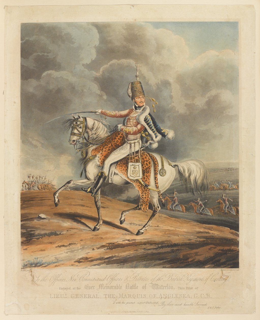 ¿Teniente General El Marqués de Anglesea, G.C.B?, Batalla de Waterloo, 1815 de Henry Thomas Alken