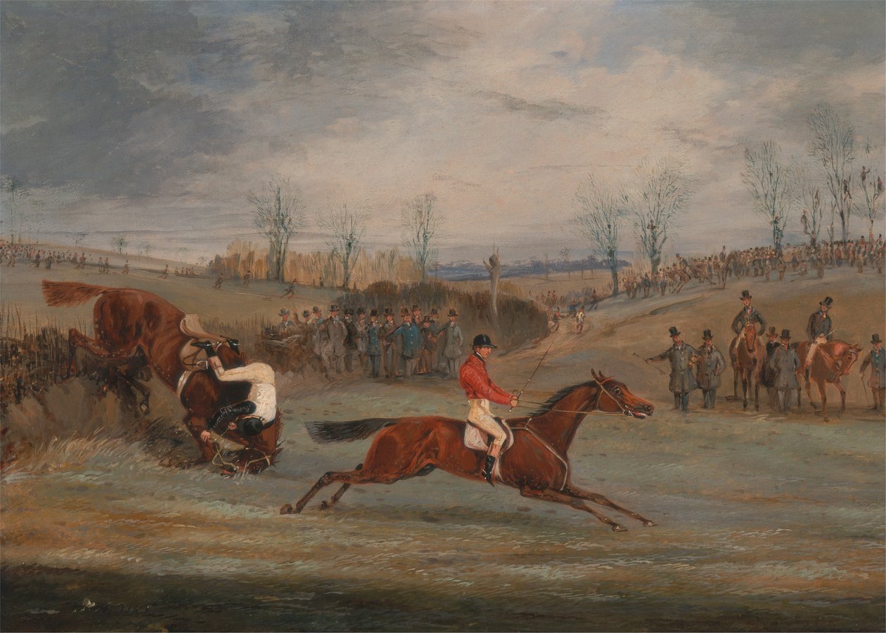Escenas de una carrera de obstáculos: Cerca de la meta de Henry Thomas Alken