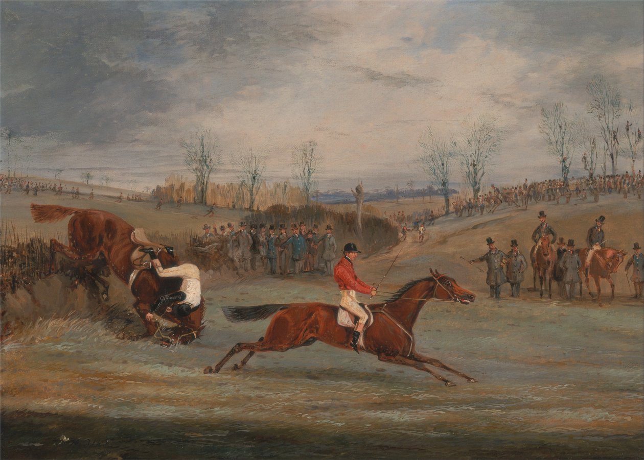 Escenas de una carrera de obstáculos: Cerca de la meta de Henry Thomas Alken