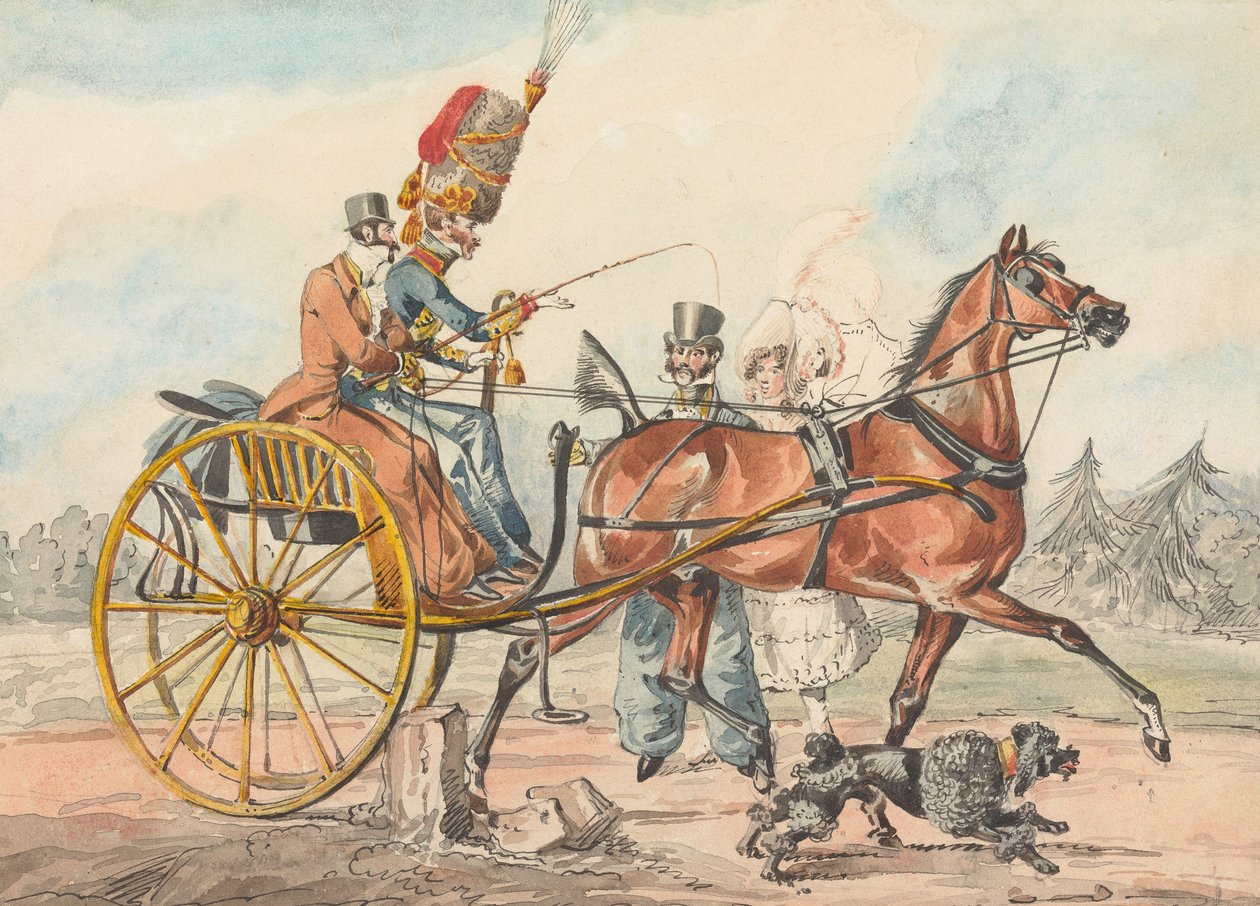 «Descubrimientos deportivos, o las penurias de conducir...» Te das cuenta de que se te ha pasado por alto un pequeño poste en el lado del látigo de Henry Thomas Alken