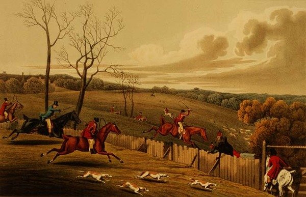Caza de ciervos, acuatinte por I. Clark, pub. por Thomas McLean de Henry Thomas Alken