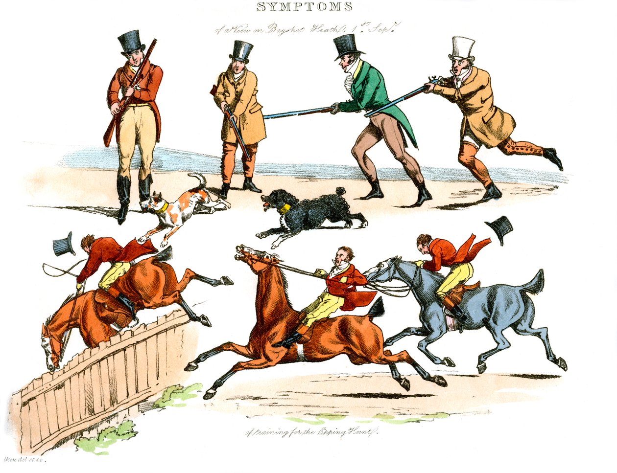 Síntomas de estar divertido, 1822 de Henry Thomas Alken