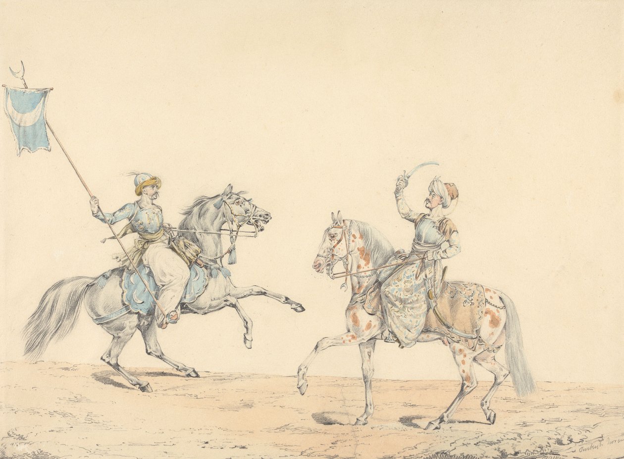 Dos jinetes turcos de Henry Thomas Alken