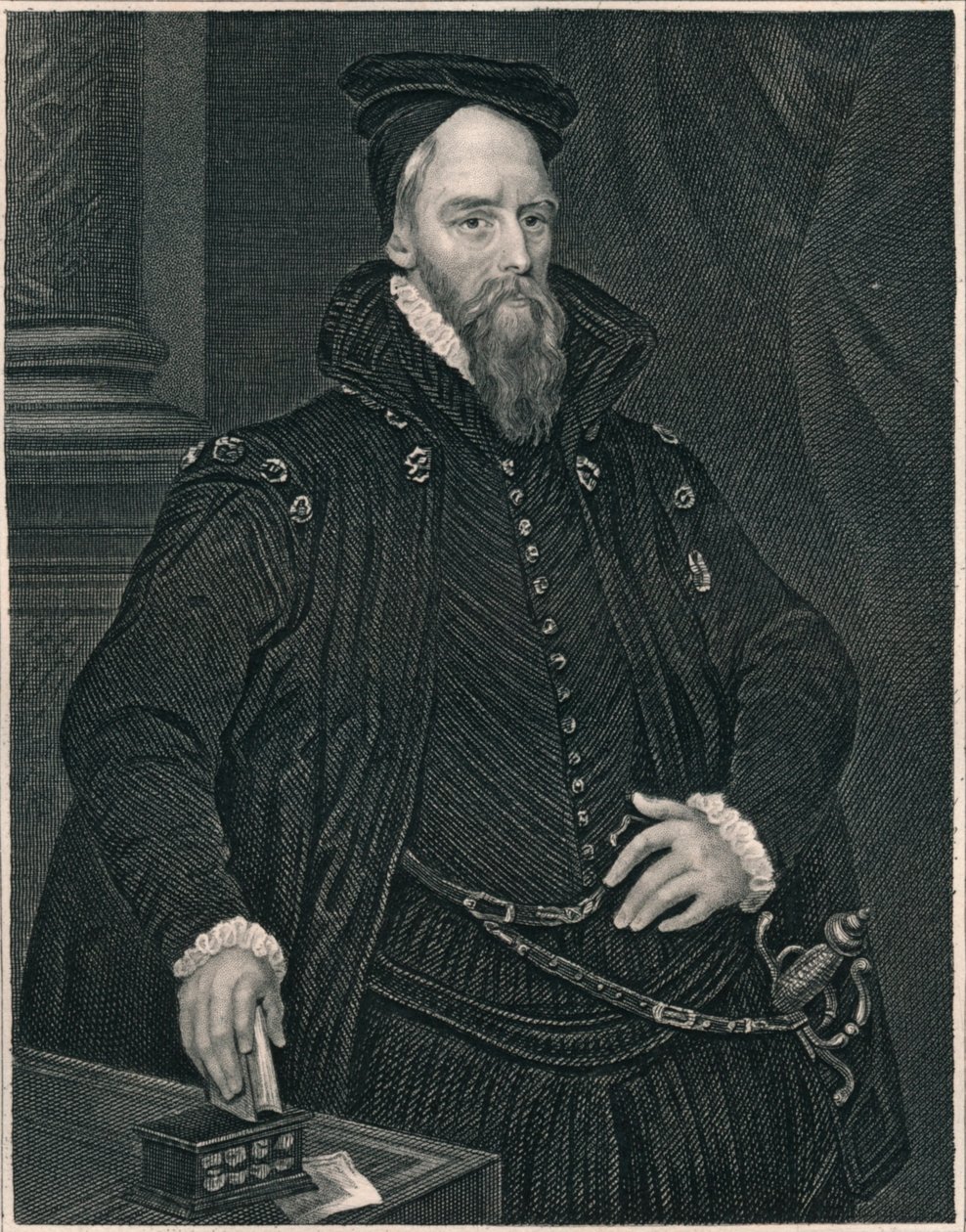 Ambrose Dudley, Conde de Warwick, principios-mediados del siglo XIX de Henry Thomas Ryall