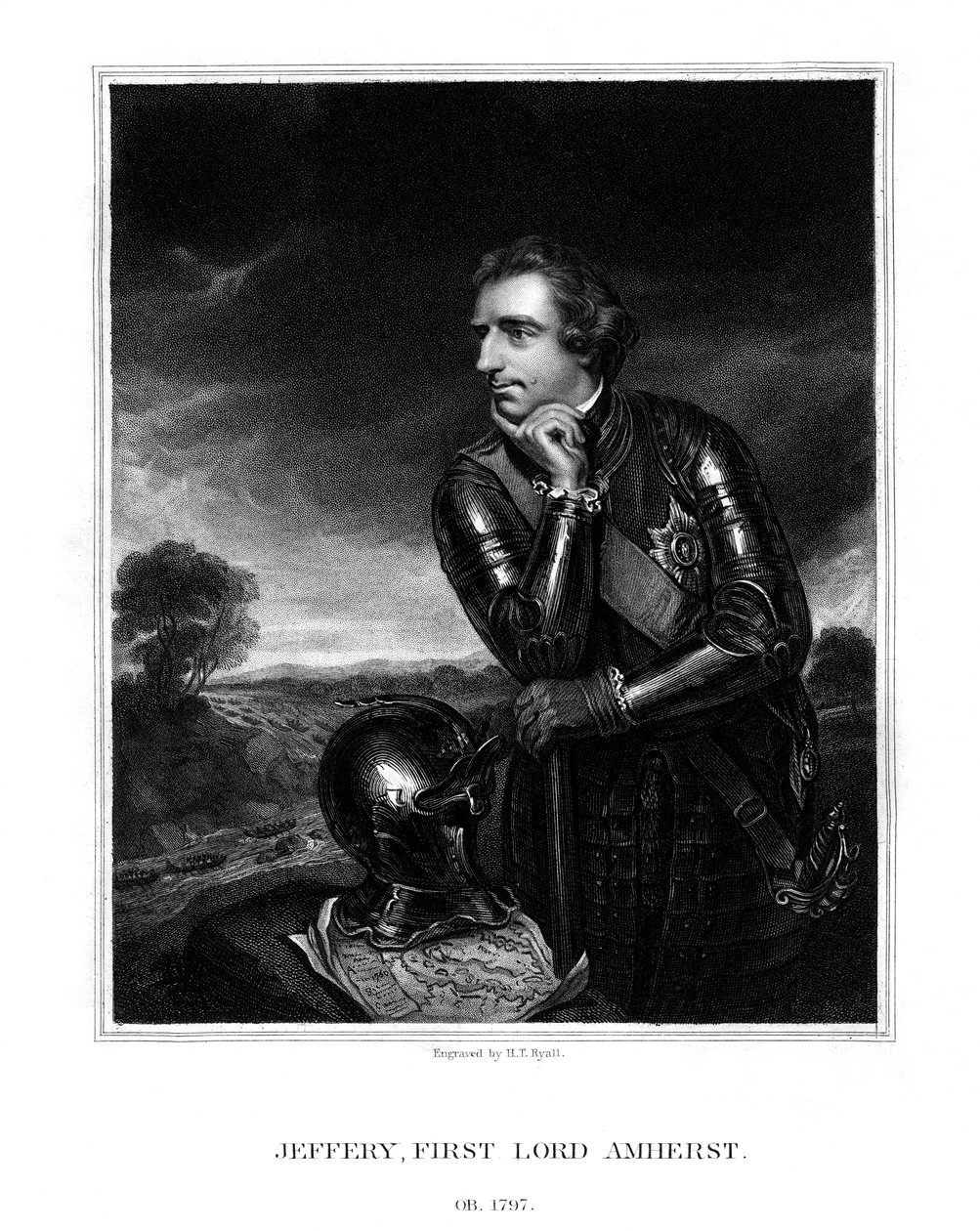 Jeffery Amherst, 1er Barón Amherst, Comandante en Jefe del Ejército Británico, 1832 de Henry Thomas Ryall