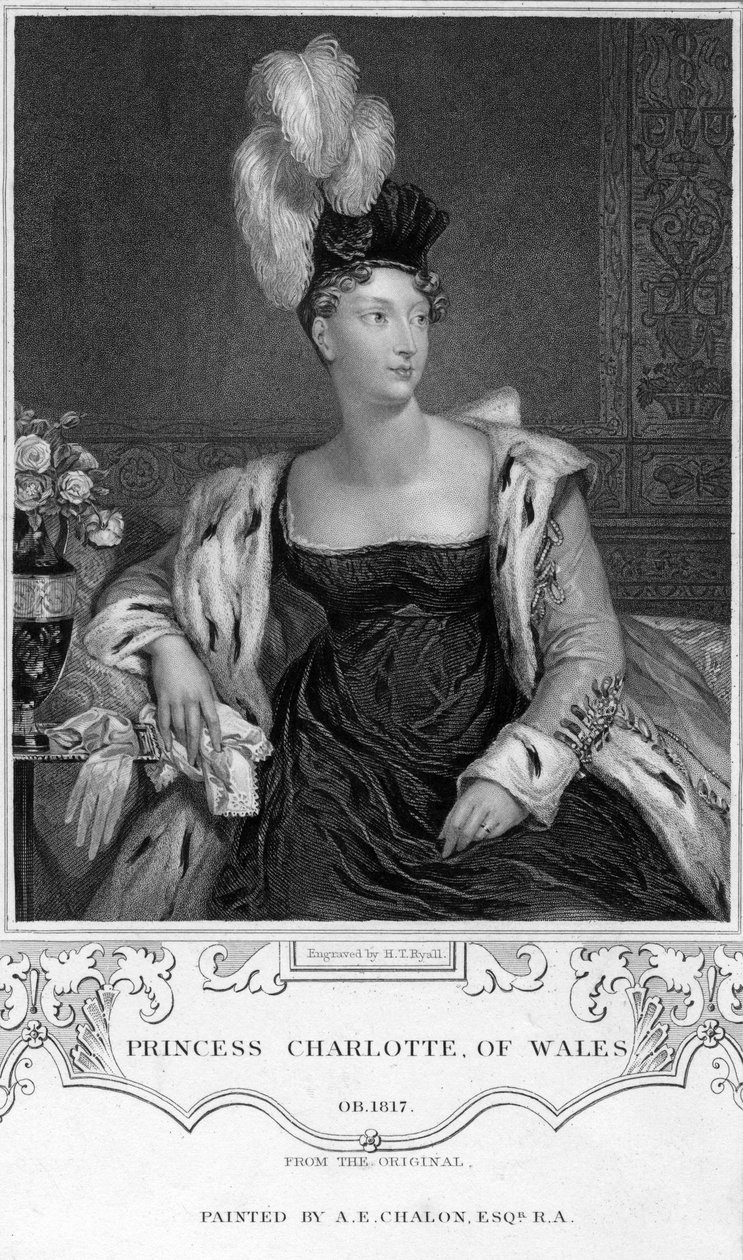 Princesa Carlota Augusta de Gales, siglo XIX de Henry Thomas Ryall