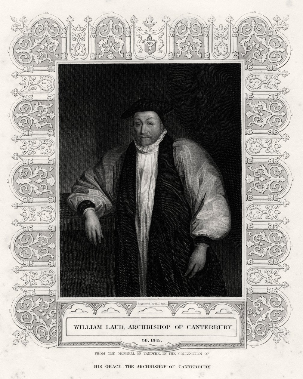 William Laud, Arzobispo de Canterbury, siglo XIX de Henry Thomas Ryall