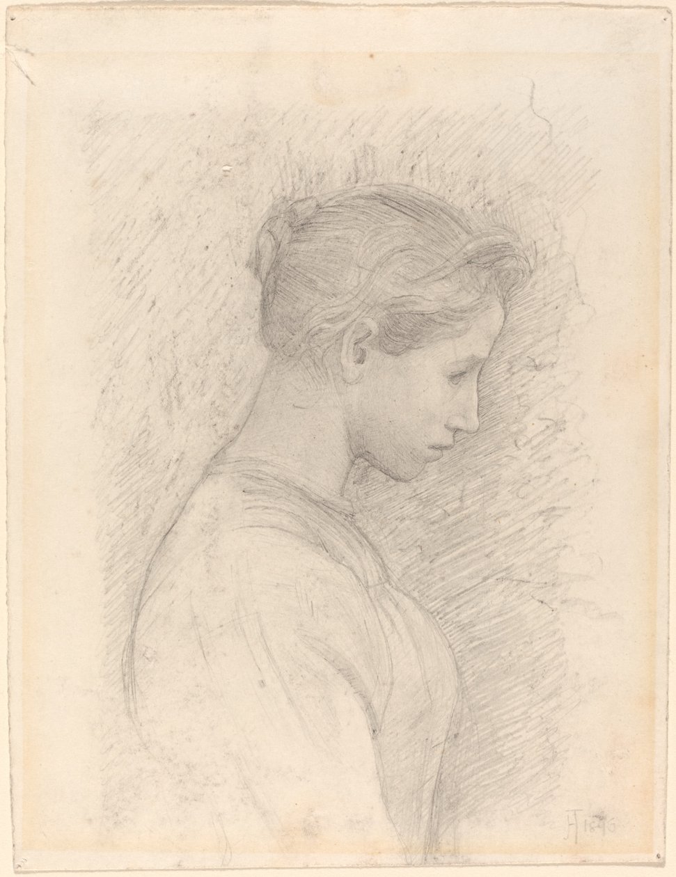 Una joven de perfil de Henry Tonks