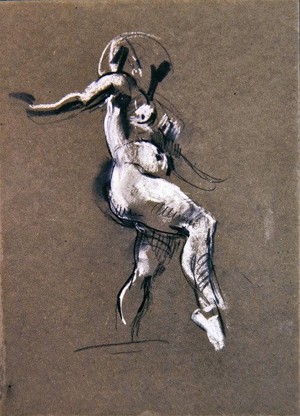 Desnudo femenino de pie, c.1900 de Henry Tonks
