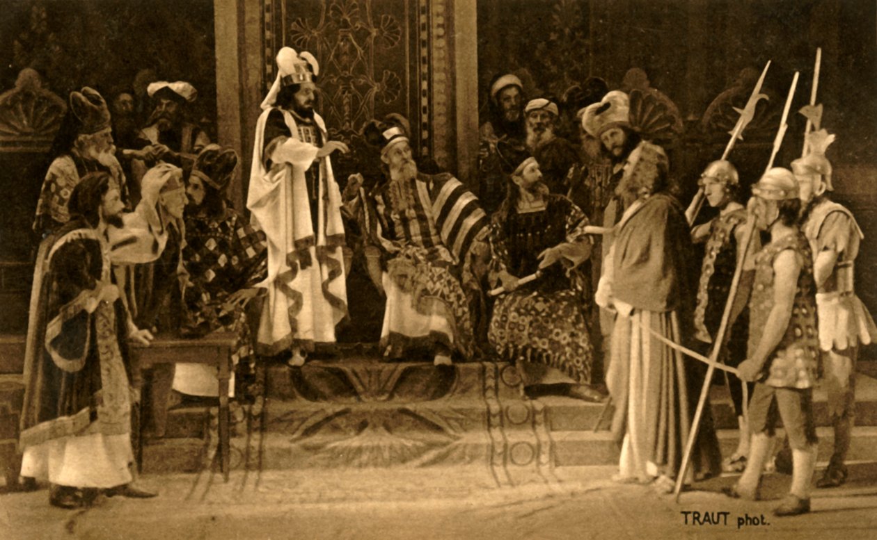 Jesús ante el Sanedrín, 1922 de Henry Traut