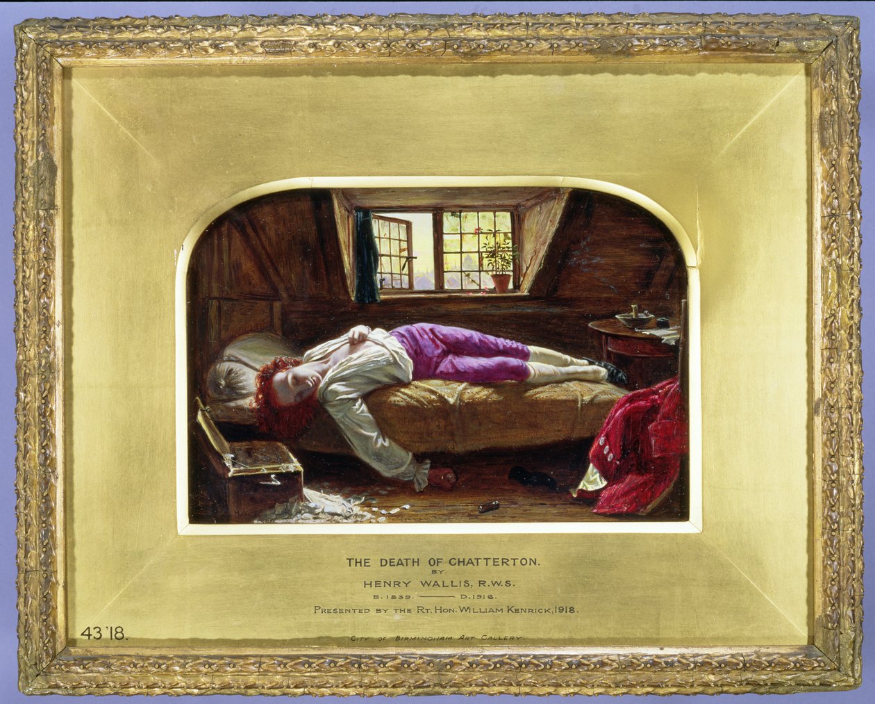 La Muerte de Chatterton de Henry Wallis