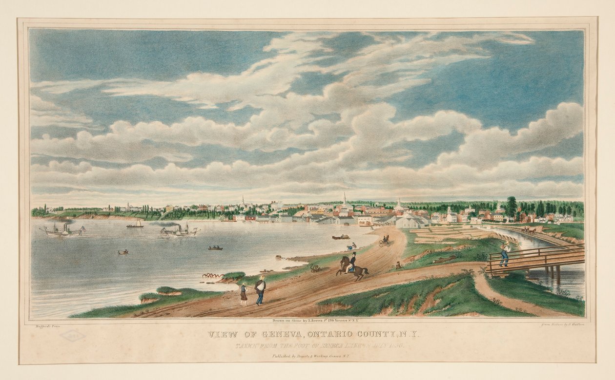 Vista de Ginebra, Condado de Ontario, N.Y. de Henry Walton