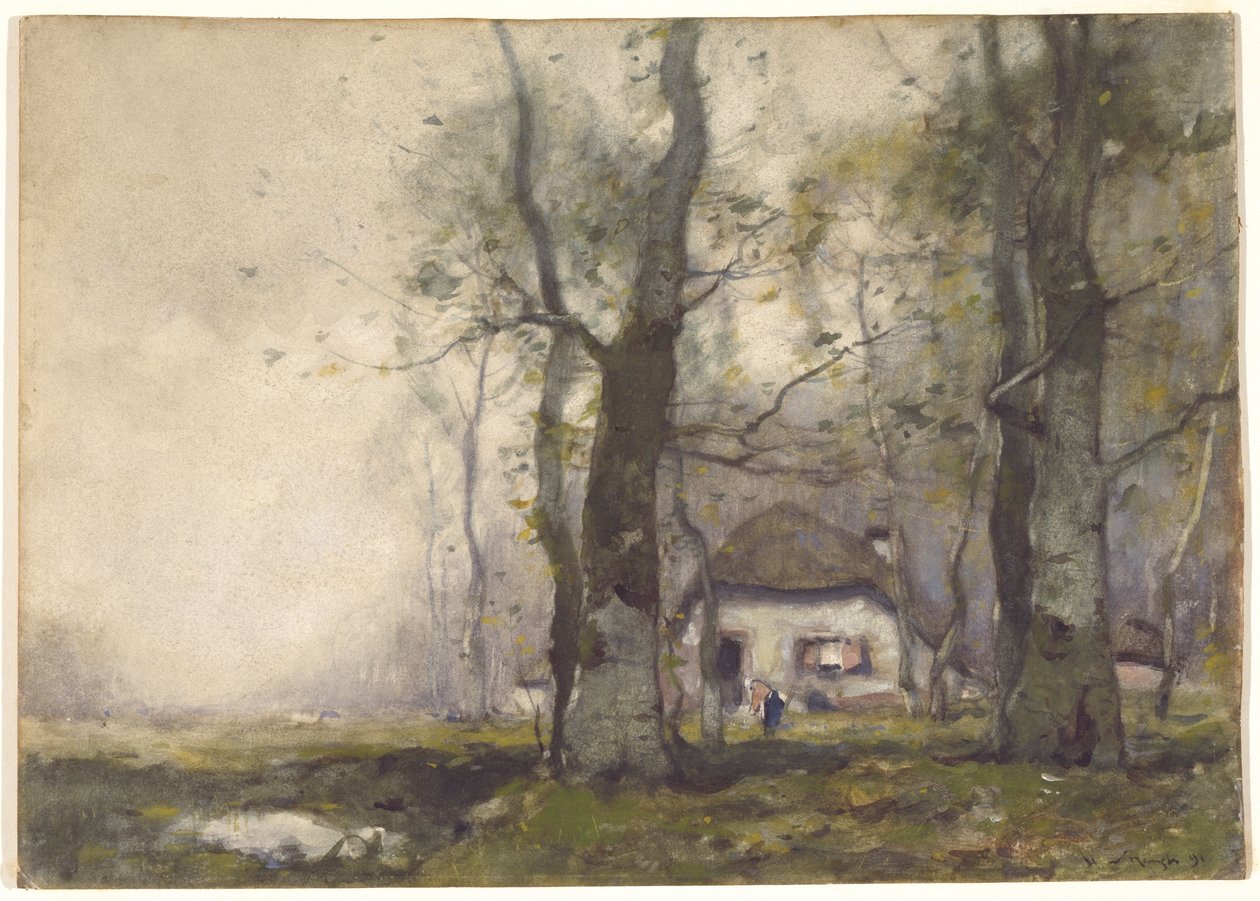 Cabaña en el bosque, 1891 de Henry Ward Ranger