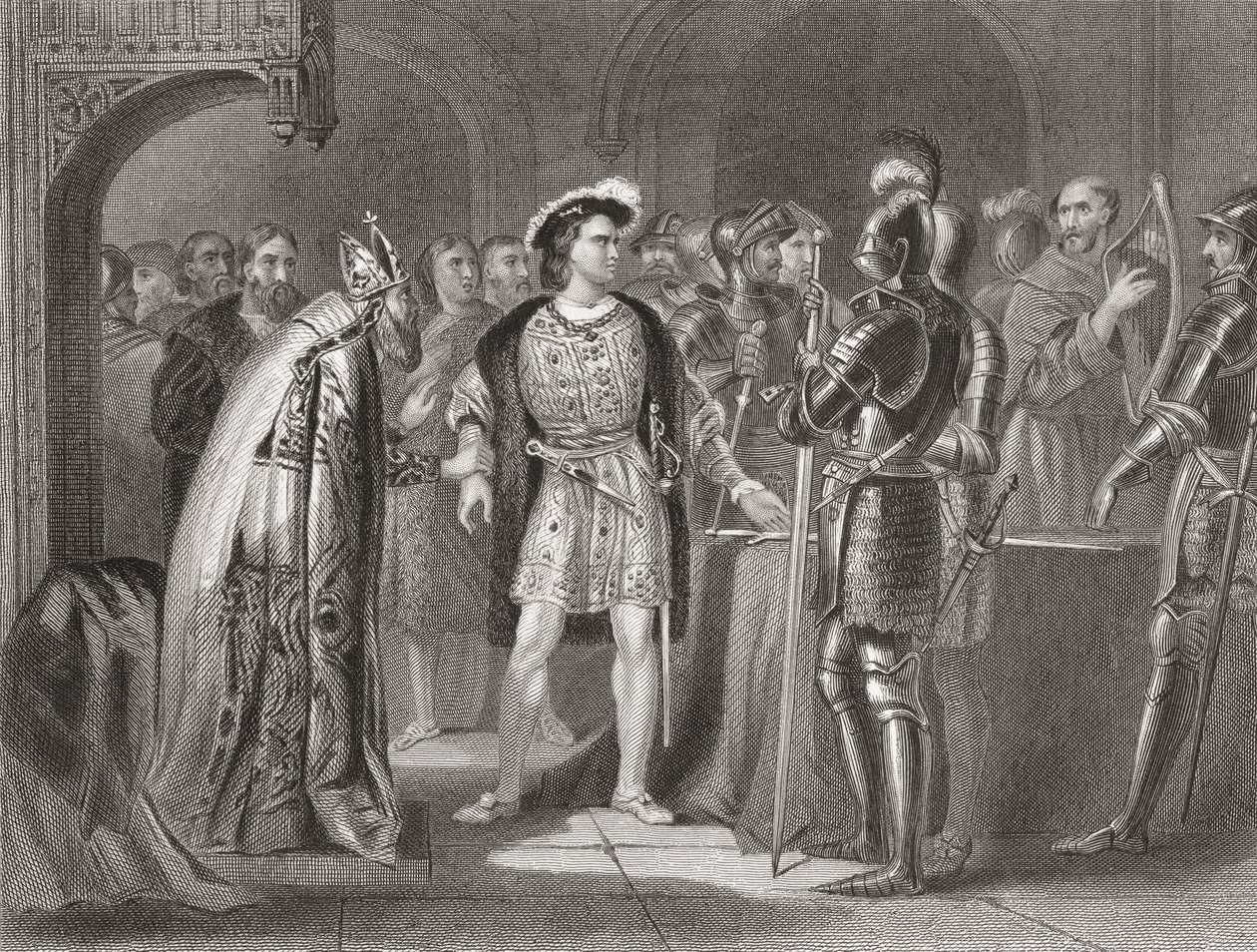 Lord Thomas Fitzgerald renunciando a su lealtad a Enrique VIII en 1534, de 