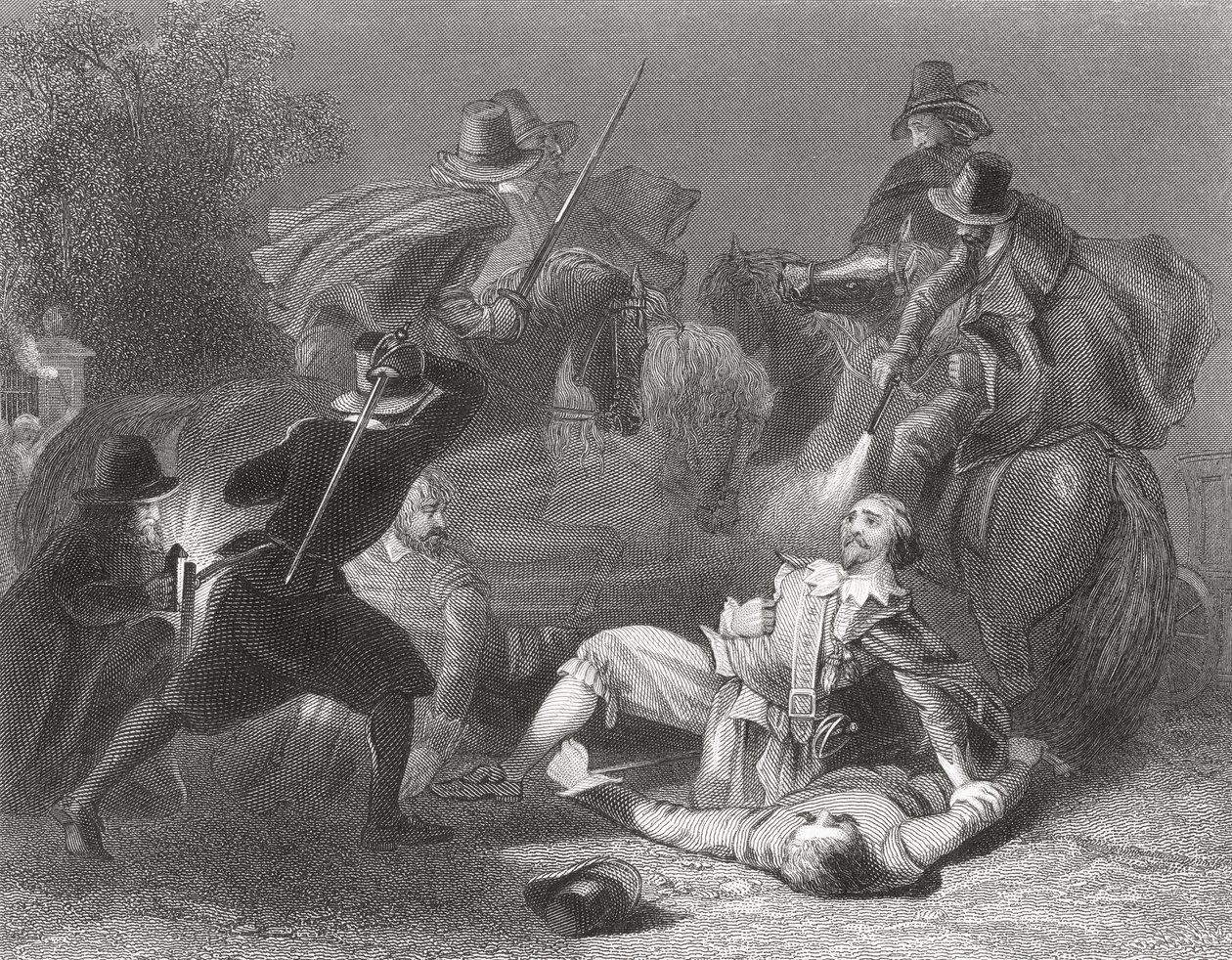 El asesinato de Lord Kilwarden por los rebeldes de Robert Emmet en Dublín, Irlanda, 1803, de 