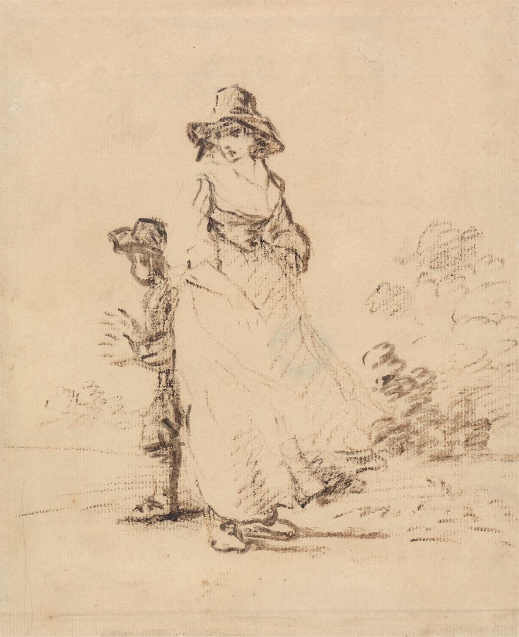 Un chico y una chica de campo de Henry William Bunbury