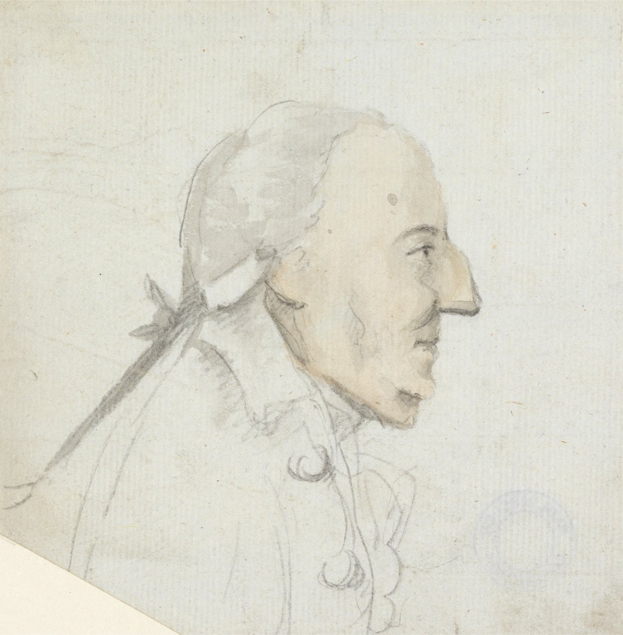 Hombre narigudo: de perfil mirando a la derecha, cabeza y hombros de Henry William Bunbury