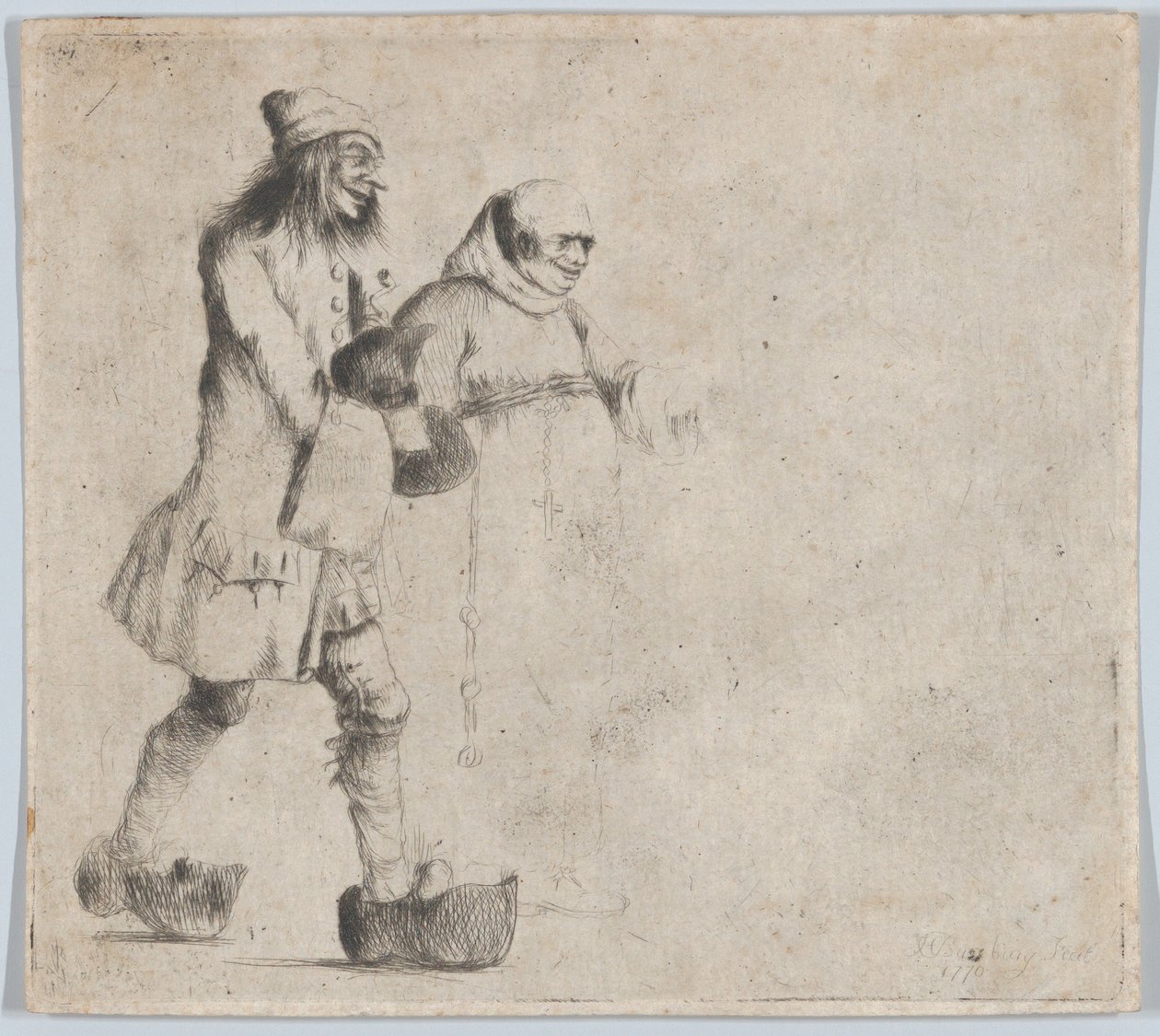 Campesino feliz y monje, 1770 de Henry William Bunbury