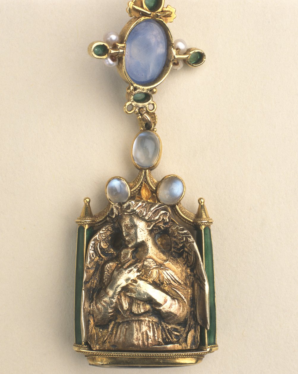 (detalle) de colgante de doble cara, c.1907-10 de Henry Wilson