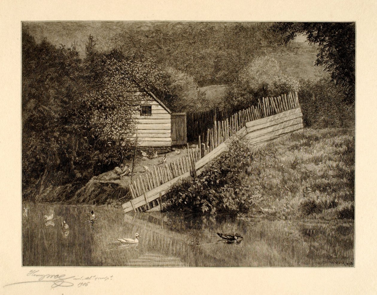 Un estanque de patos de Henry Wolf