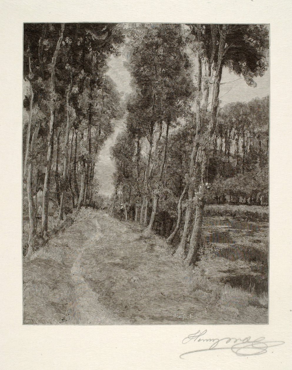 Un camino hacia Longpre (Paisaje francés) de Henry Wolf