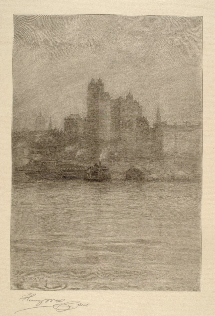Nueva York bajo la niebla de Henry Wolf