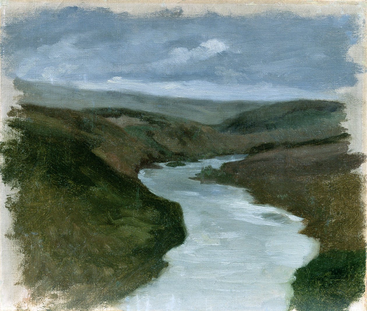 Paisaje desde el Río Dniepr, c.1878-89 de Henryk Hipolit Rodakowski