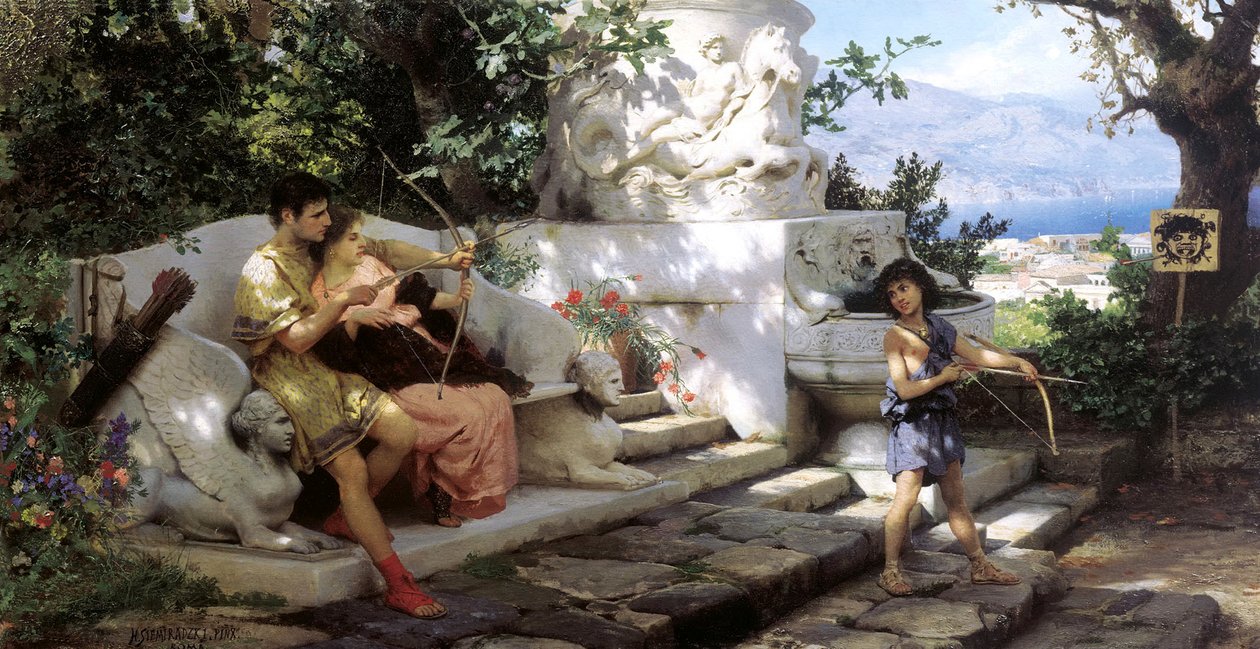 Una lección peligrosa, 1886 de Henryk Siemiradzki