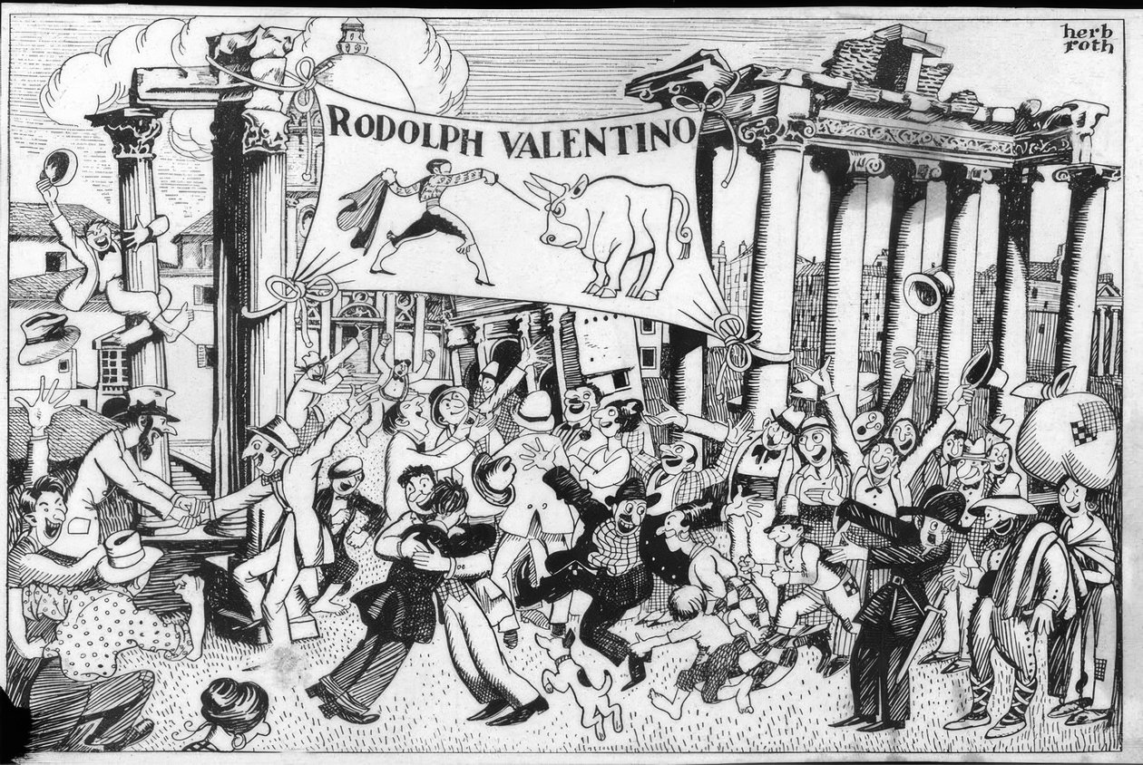 Llegada de Rudolph Valentino de Herb Roth
