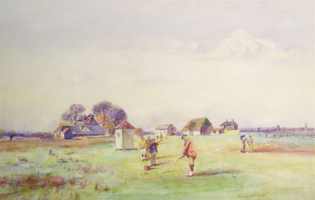 El primer tee en Royal St. Georges, Sandwich, 1910 de Herbert John Finn