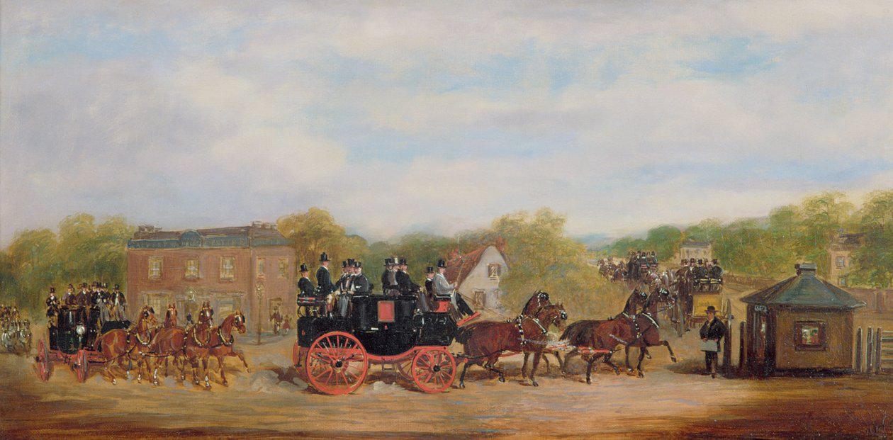 Una carrera de cuatro en mano en la taberna Five Bells, New Cross de Herbert Jones