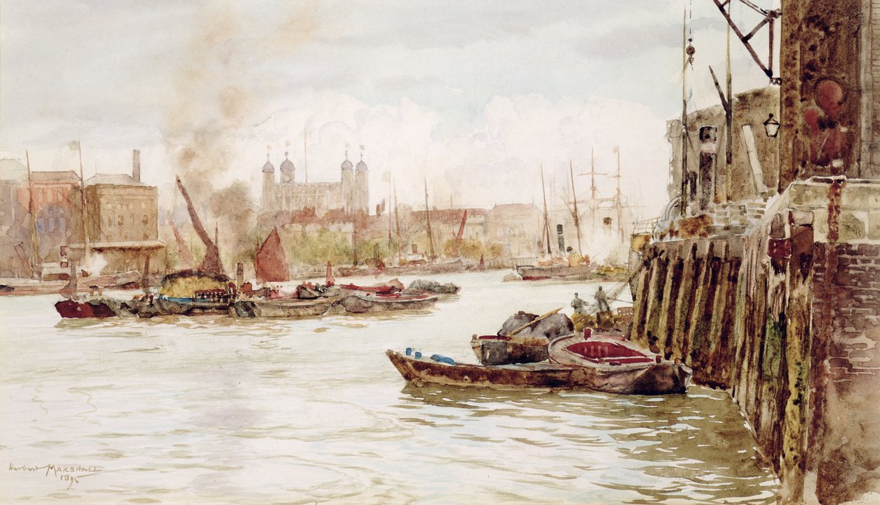 Puerto de Londres: Upper Pool, 1896 de Herbert Menzies Marshall