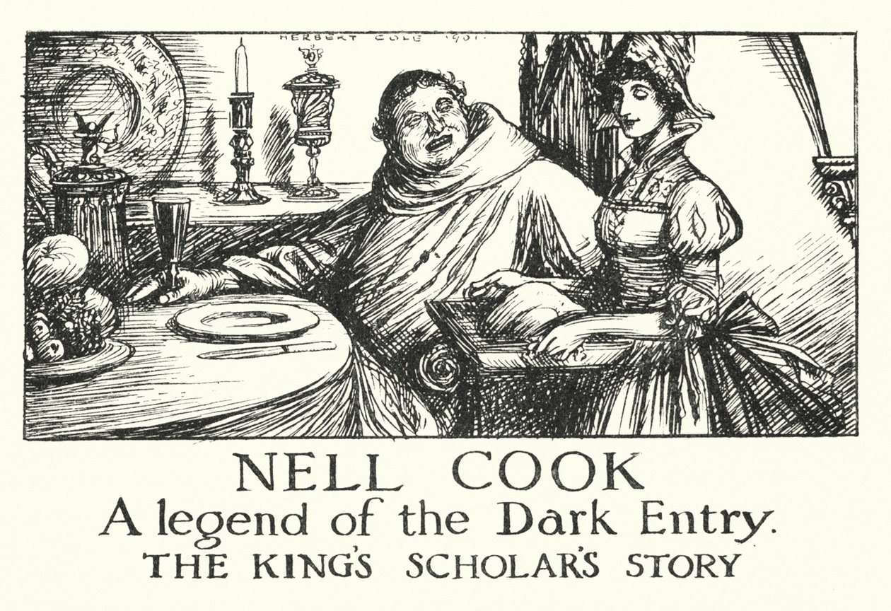Leyendas de Ingoldsby: Nell Cook, Una Leyenda de la Entrada Oscura (lito) de Herbert Cole