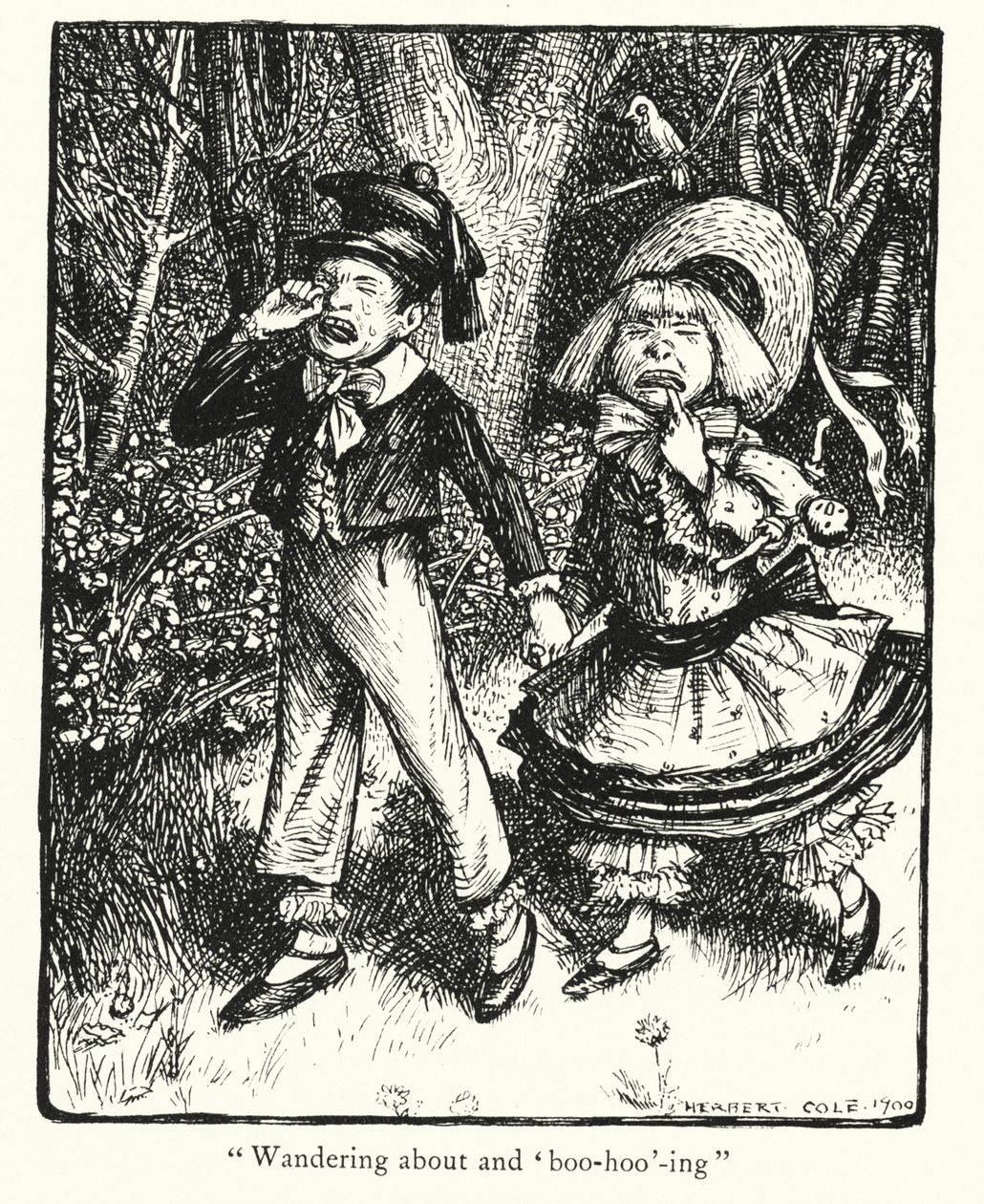 Leyendas de Ingoldsby: Los niños del bosque (litografía) de Herbert Cole