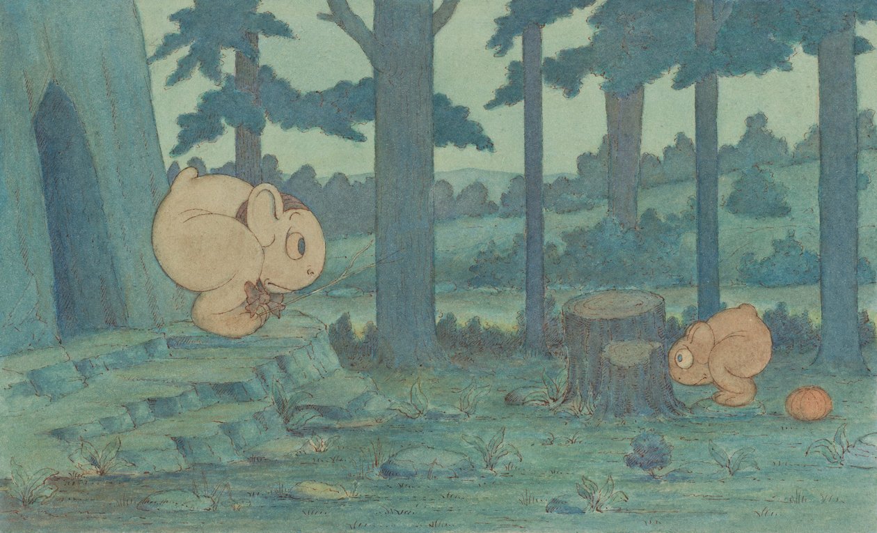Bebé Wiggle Much escondiéndose de mamá, c.1910 de Herbert E. Crowley
