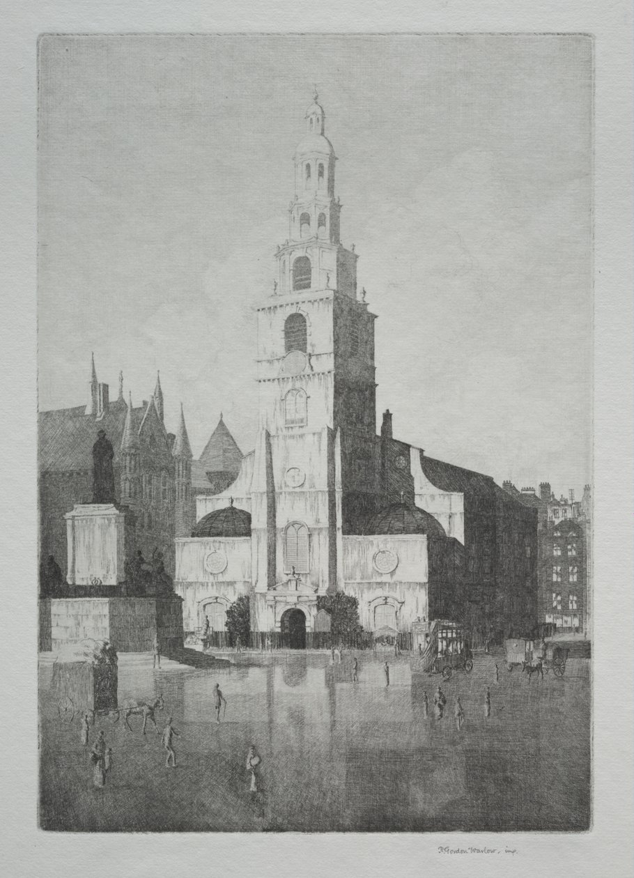 San Clemente Danés, Strand, Londres de Herbert Gordon Warlow