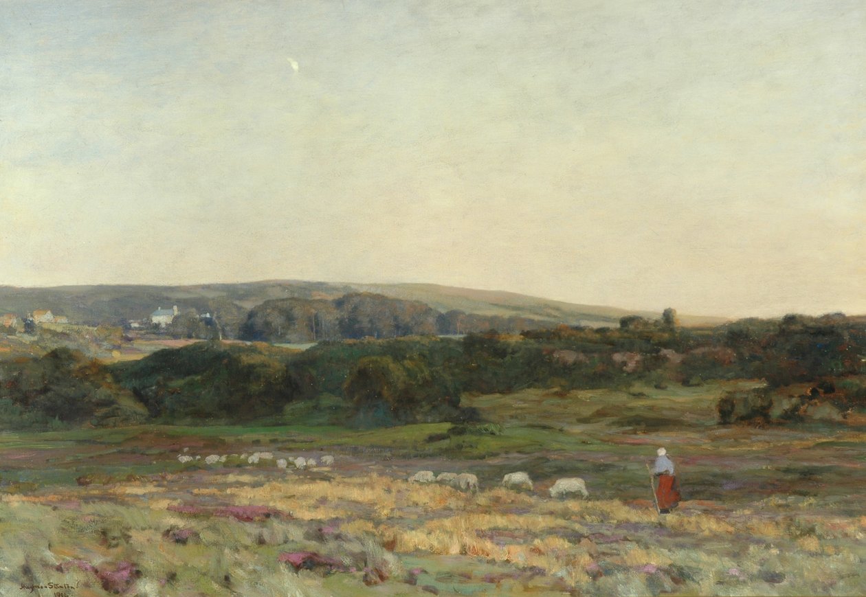 Crepúsculo vespertino, Studland, Dorset, 1904 de Herbert Hughes Stanton