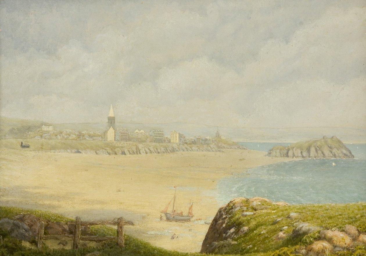 Tenby, la playa (Óleo sobre lienzo) de Herbert Isambard Owen