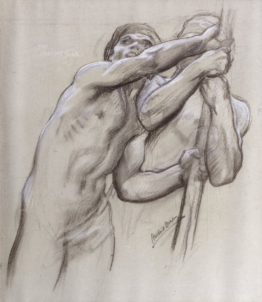 El remo de dirección, estudio para "El vellocino de oro de Herbert James Draper