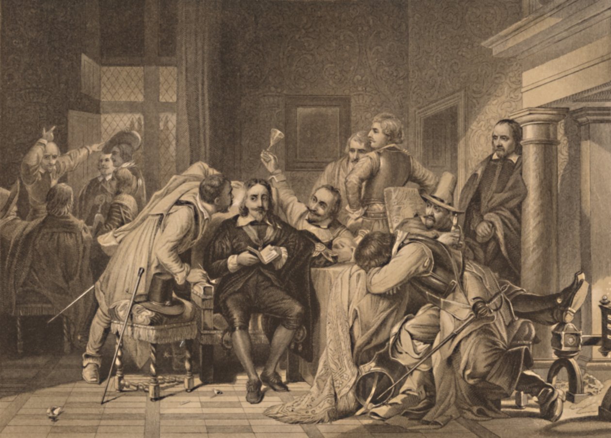 Carlos I en la sala de guardia, 1886 de Herbert Bourne
