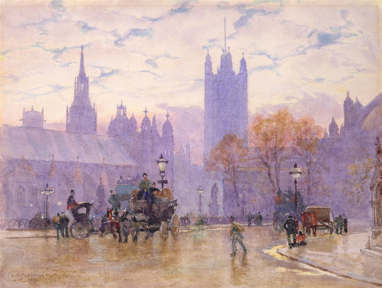Mañana en Parliament Square, 1889 de Herbert Menzies Marshall