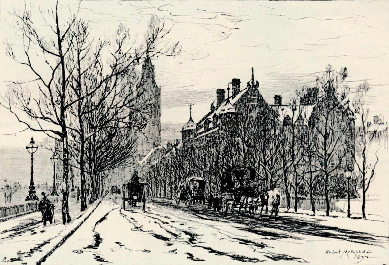 El Embankment, Westminster, c1892, 1894 de Herbert Menzies Marshall