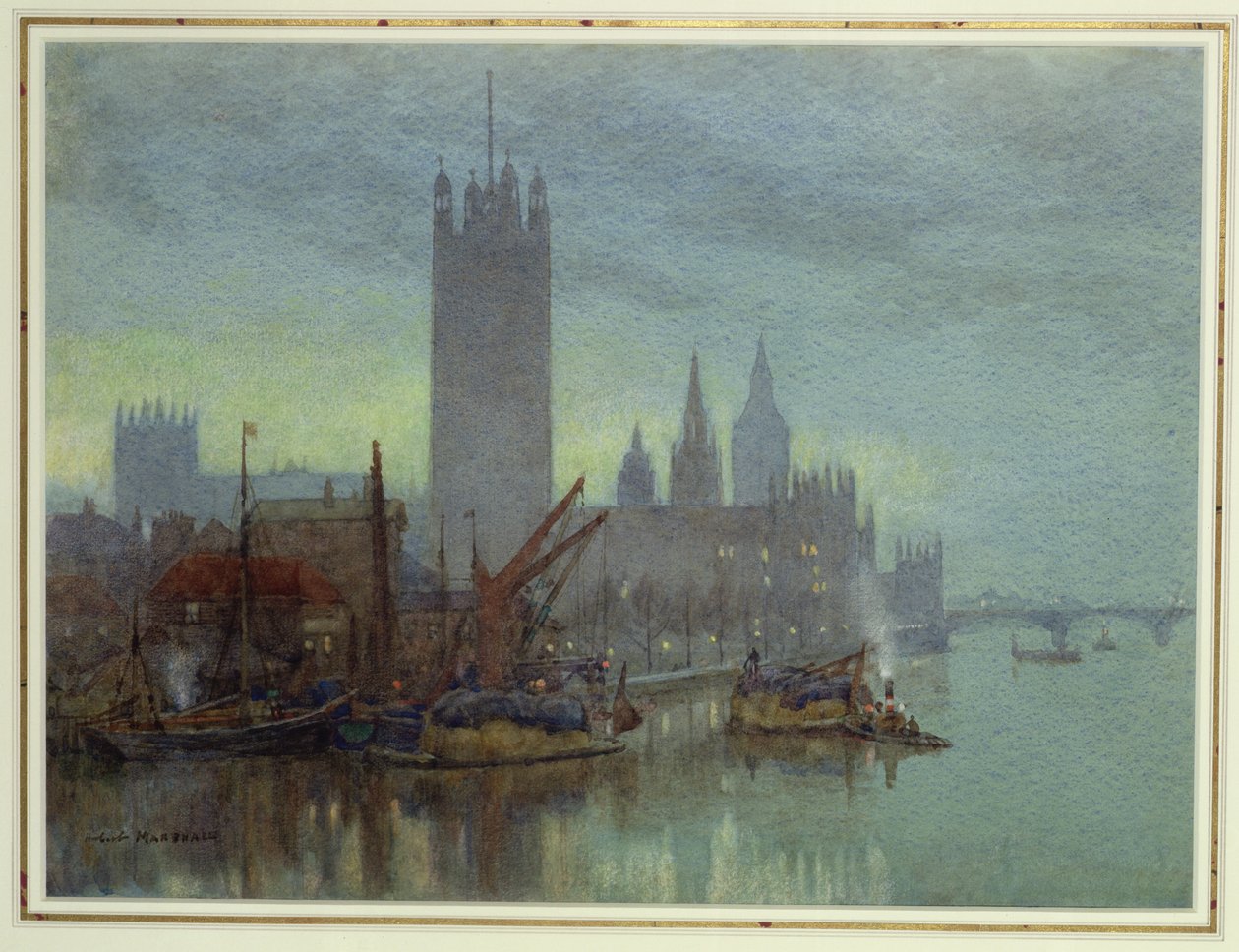 Crepúsculo desde el Puente de Lambeth de Herbert Menzies Marshall
