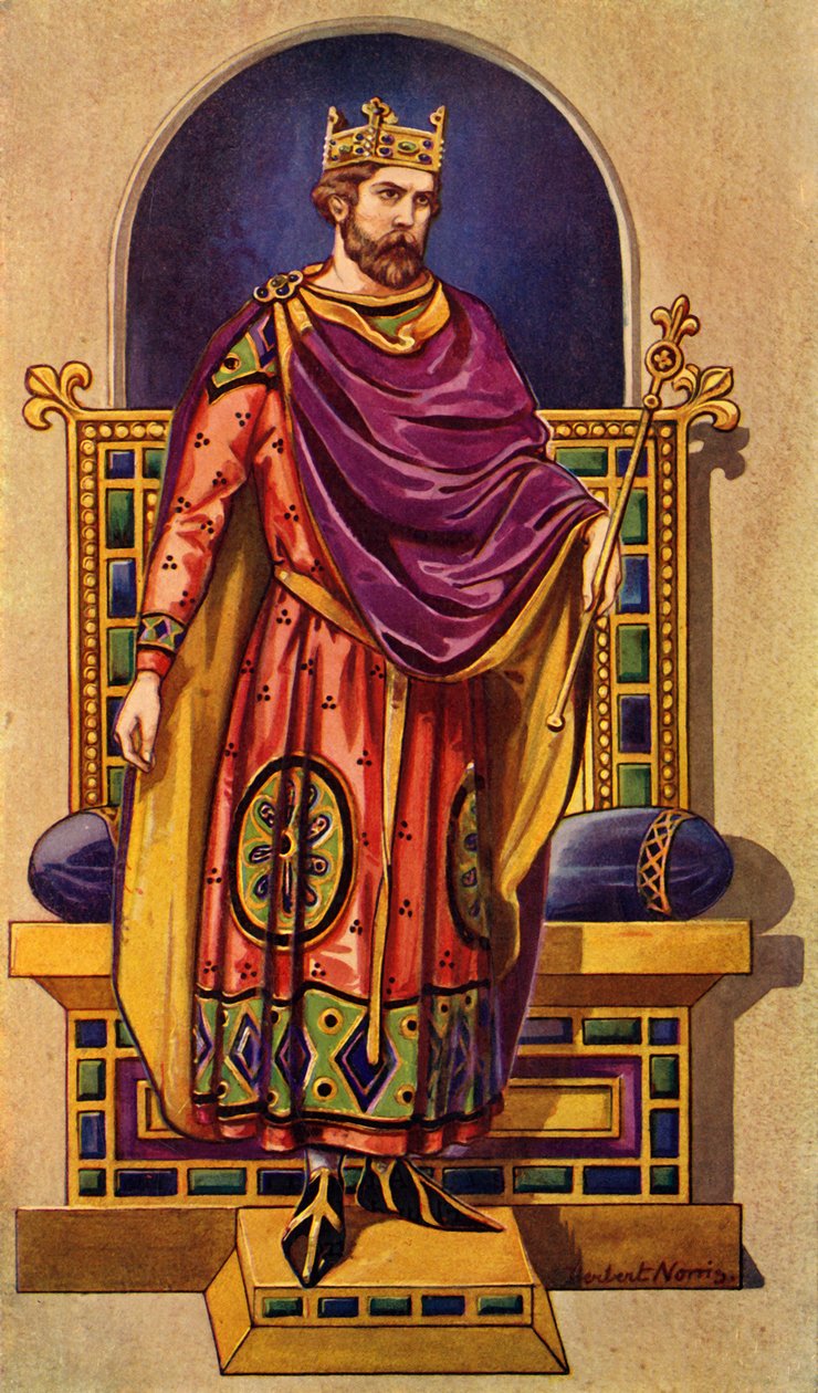 Un rey francés de las dinastías carolingia o capetiana, 1924 de Herbert Norris