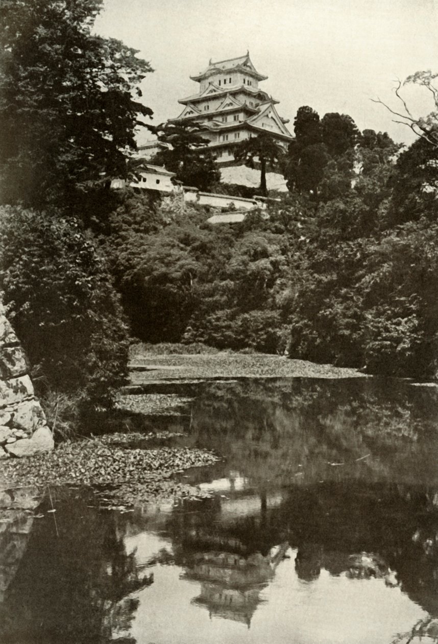 Un antiguo castillo feudal desde el foso, 1910 de Herbert Ponting