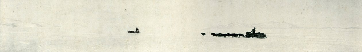 Perros galopando hacia la barrera, c1911, 1913 de Herbert Ponting