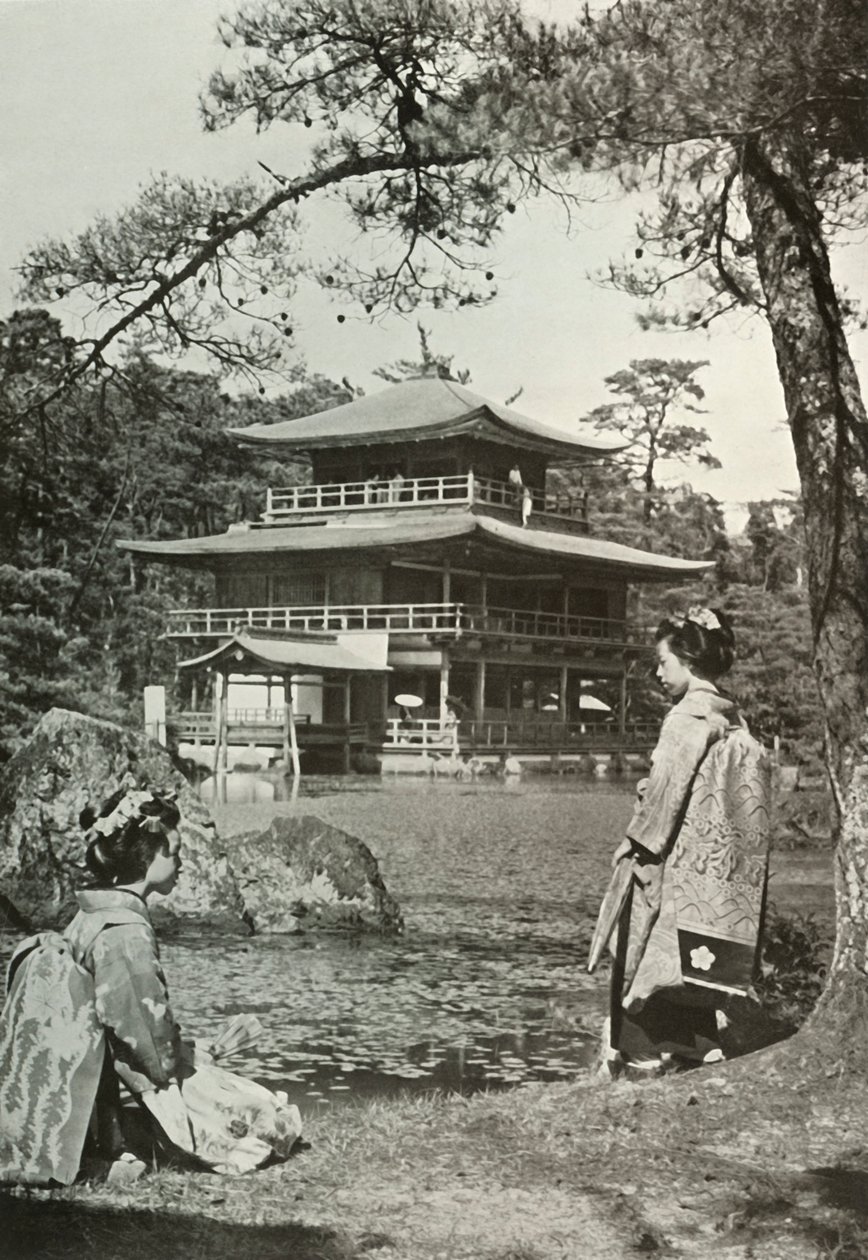 Kinkakuji El Pabellón Dorado, 1910 de Herbert Ponting