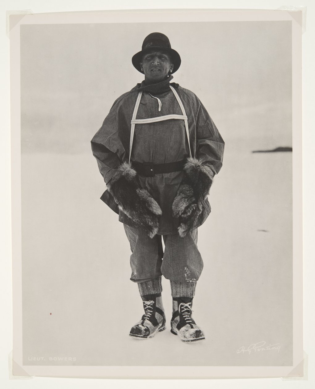 Teniente Bowers durante la expedición Terra Nova (1910-13) al Polo Sur de Herbert Ponting