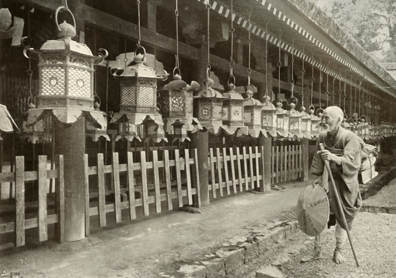 En una peregrinación a Nara, 1910 de Herbert Ponting