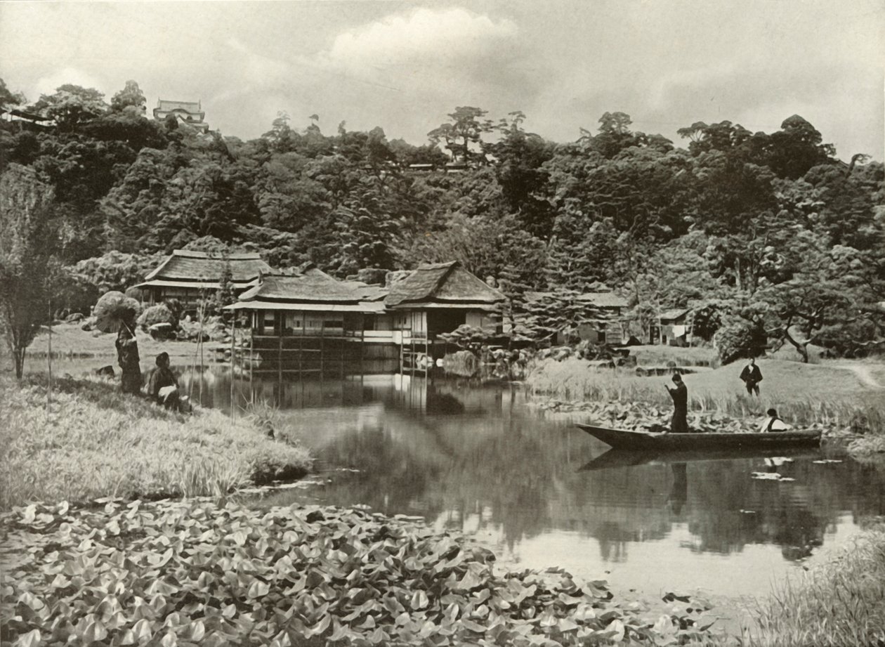 La posada y jardín Ha-Kei-Tei en Hikone, 1910 de Herbert Ponting